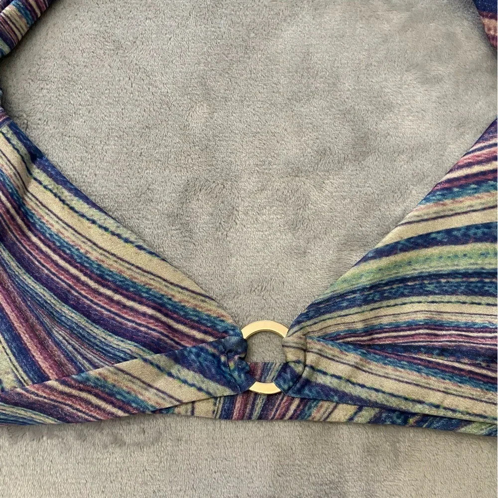 New! Frankie’s Bikinis x haley steinfeld Eden halter bikini top 24416